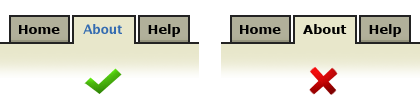 Change tab font color
