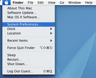 OS X Tiger menubar