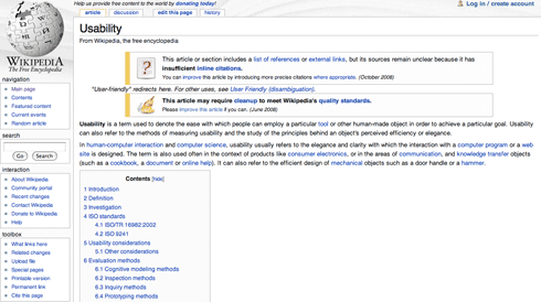 Wikipedia site
