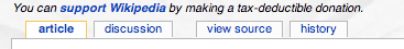 Wikipedia tabs