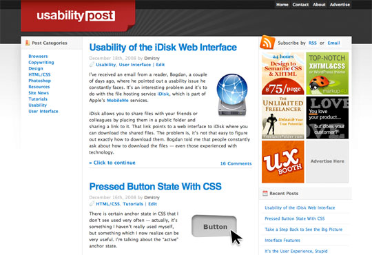 old usability post design