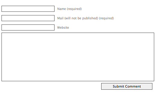 a comment form