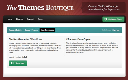 Themes Boutique downloads